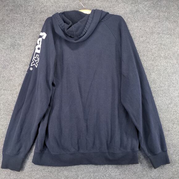 FedEx Supply Chain Uniform Hoodie Mens Size XL Blue Pullover Graphic Logo - Picture 3 of 13